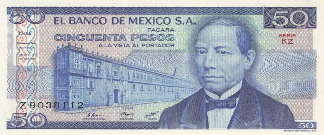 Mexiko p.73 KZ 50 Pesos 1981